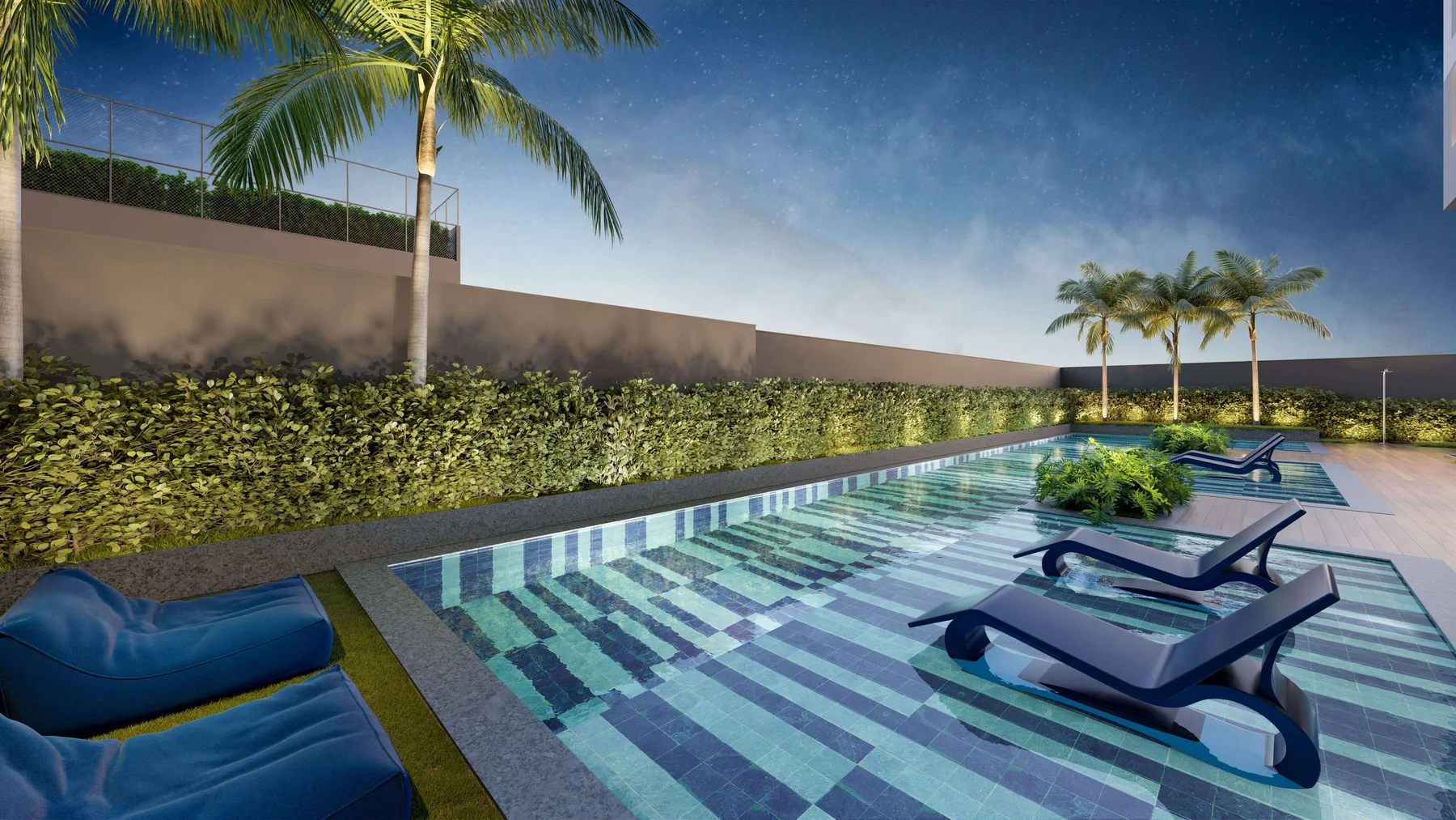 Perspectiva Ilustrada da Swimming Pool