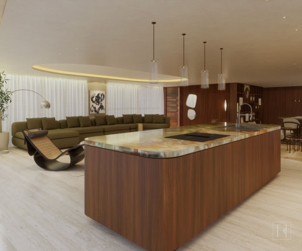 Living com espaço Gourmet